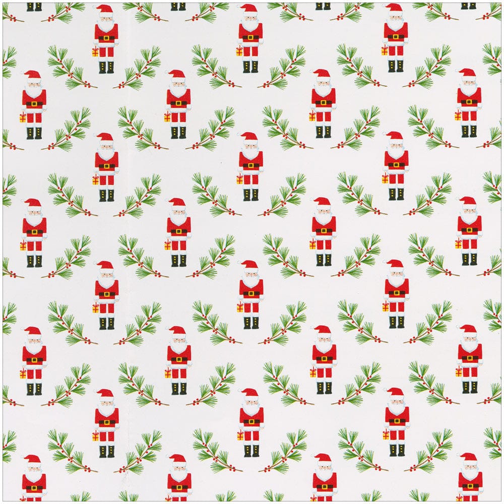 Caspari Little Santas Gift Wrap Paper - 30" x 8' Roll – Local Delivery Only - Image 2
