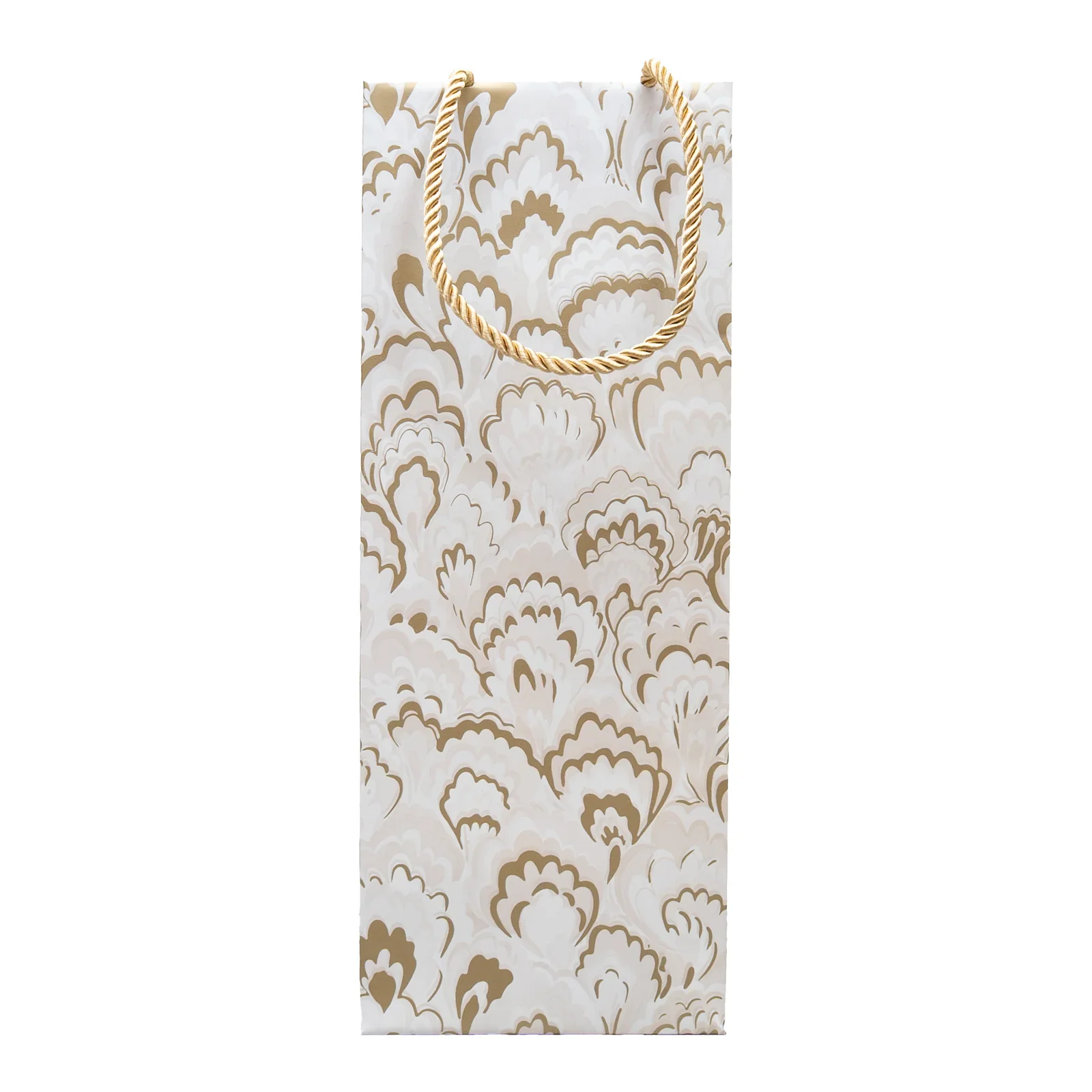 Caspari Marbled Ceramica Silver & Gold Wine Bottle Gift Bag - Image 3