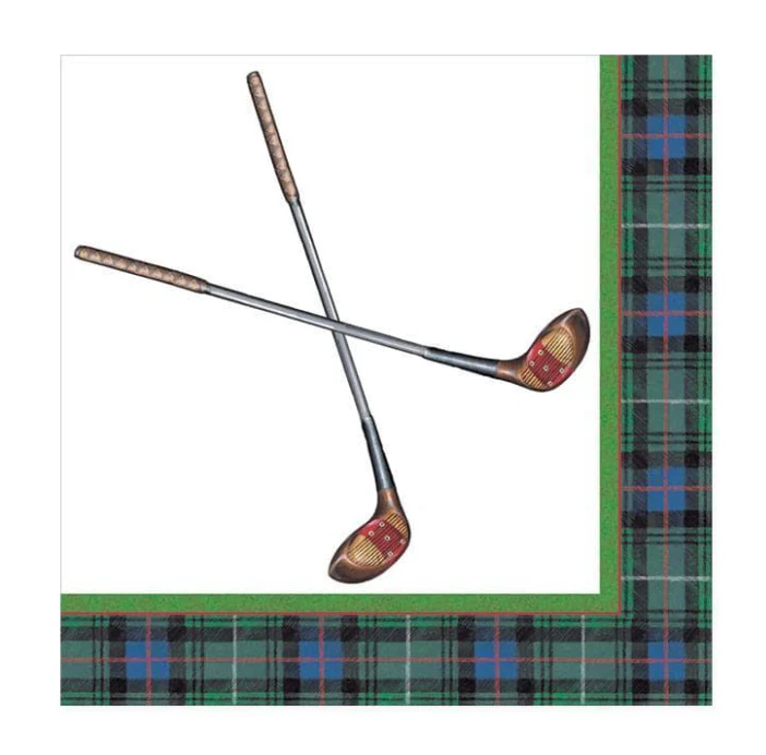 Caspari Paper Cocktail Napkins - Golfing β 20pk - Image 2