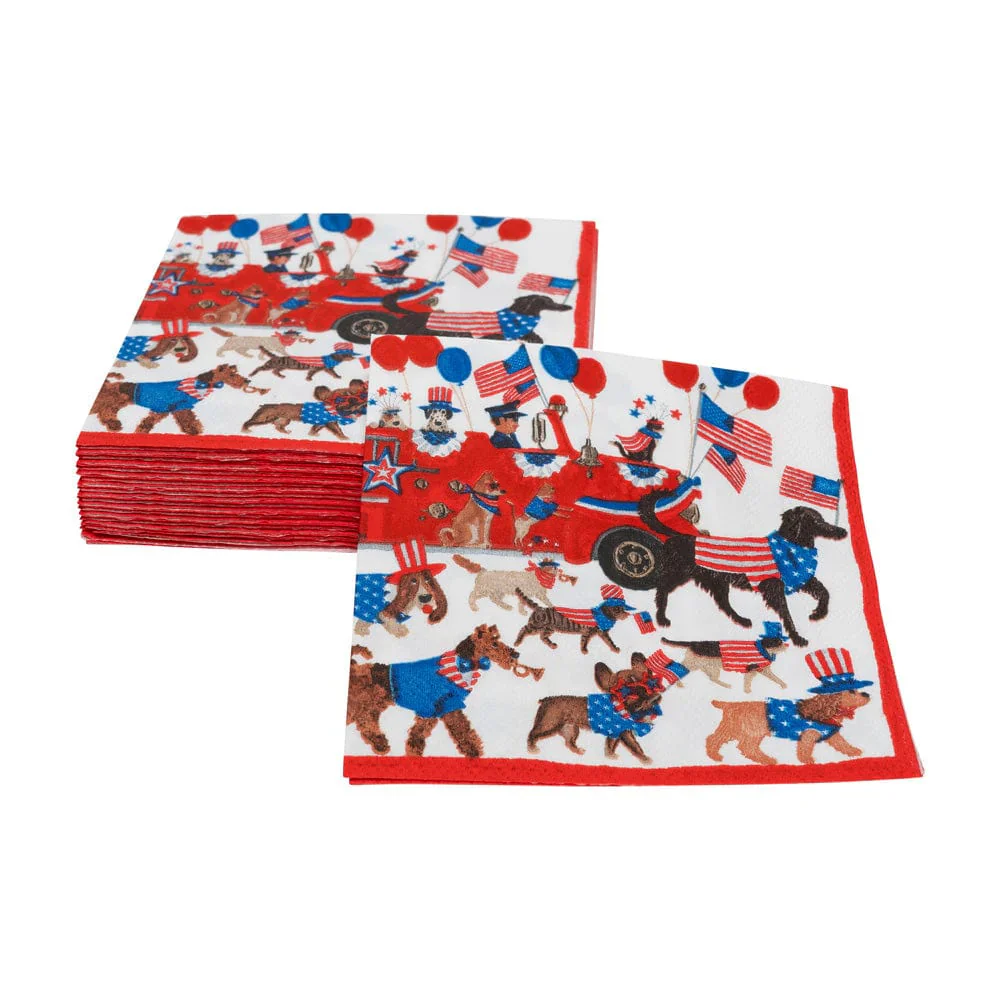 Caspari Paper Cocktail Napkins - Join The Parade – 20pk - Image 3