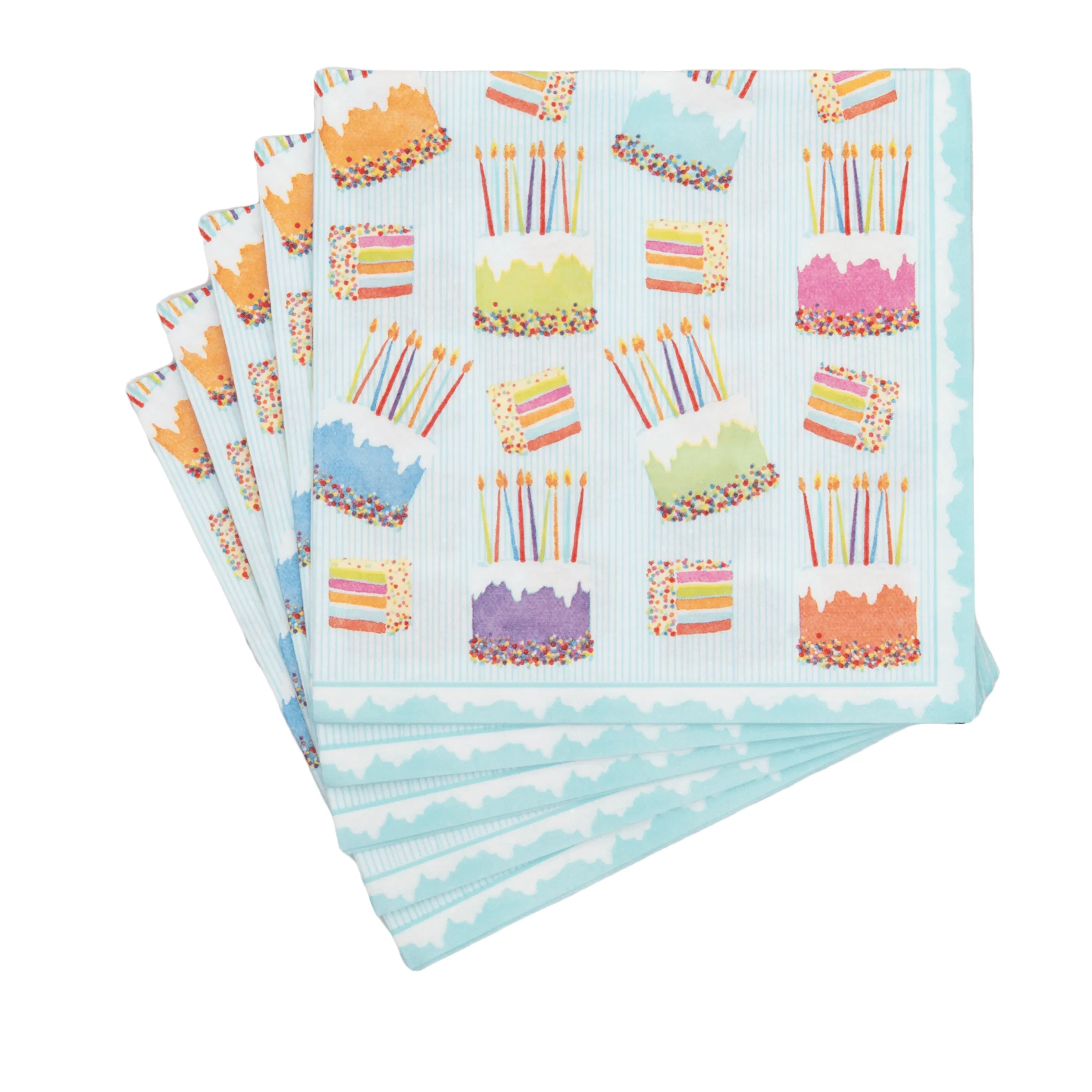 Caspari Paper Linen Lunch Napkins - Cake Frosting – 15pk - Image 4