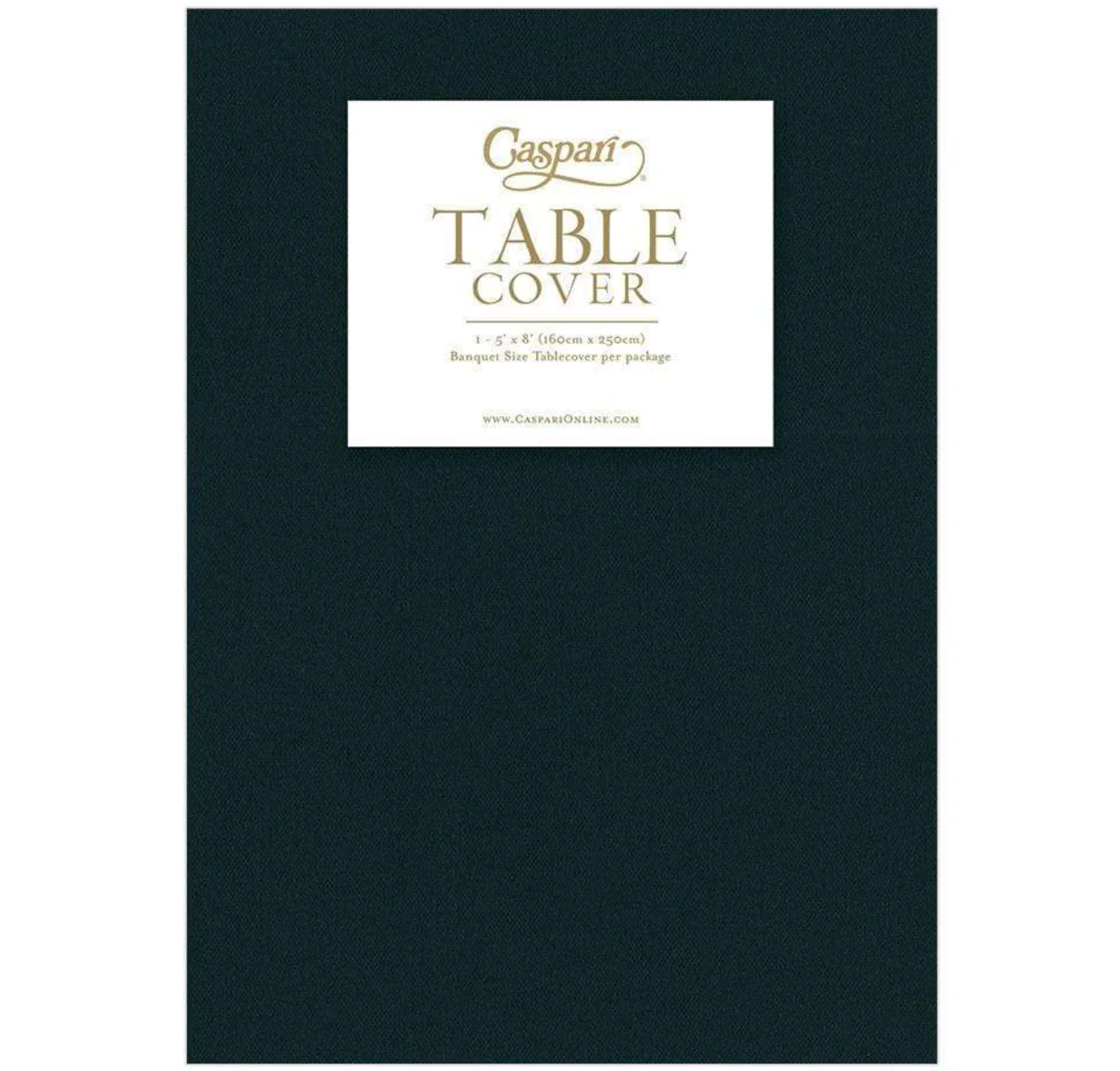 Caspari Paper Linen Solid Airlaid Tablecover – Black