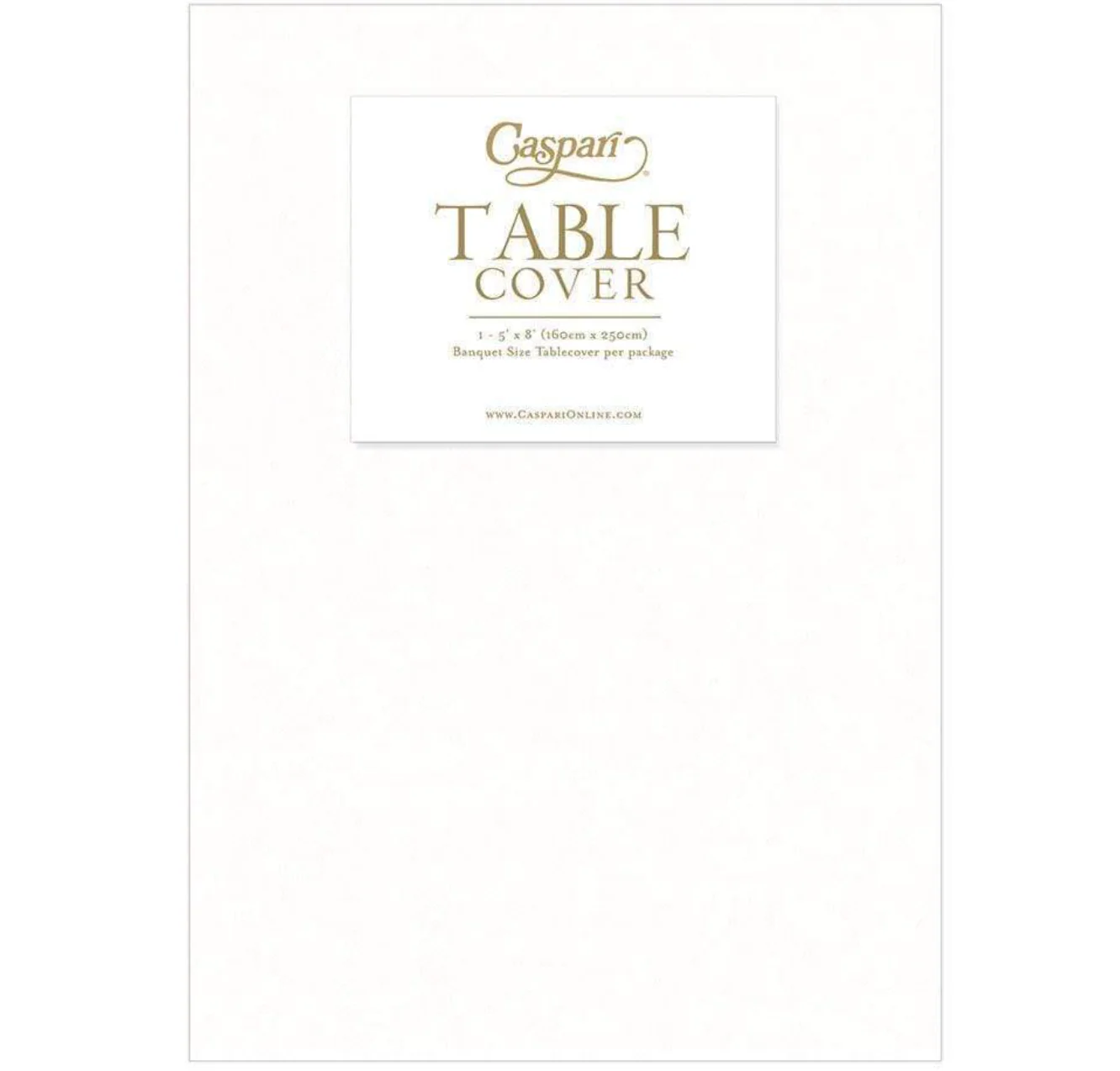 Caspari Paper Linen Solid Airlaid Tablecover – White