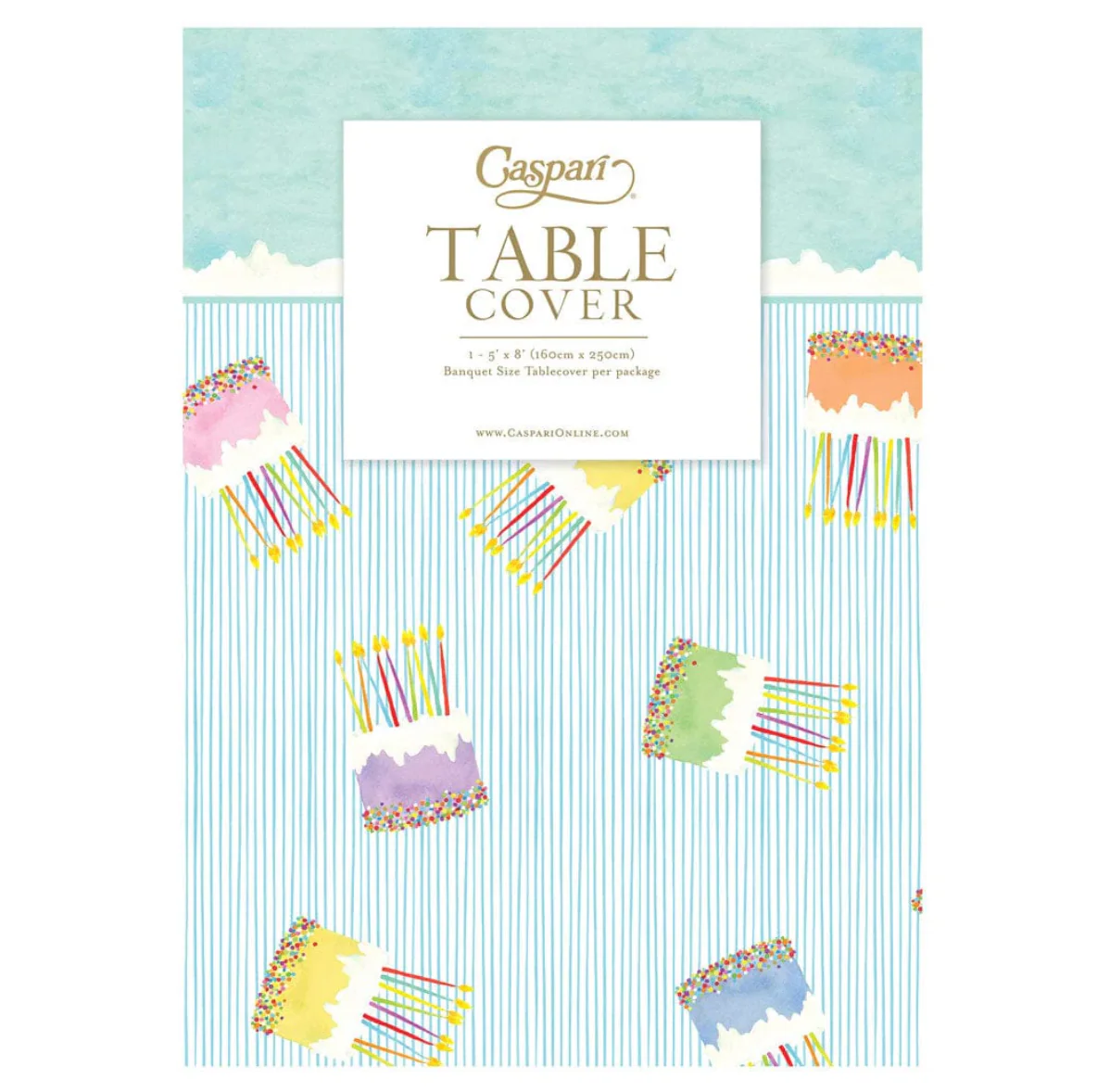 Caspari Paper Linen Table Cover – Cake Frosting