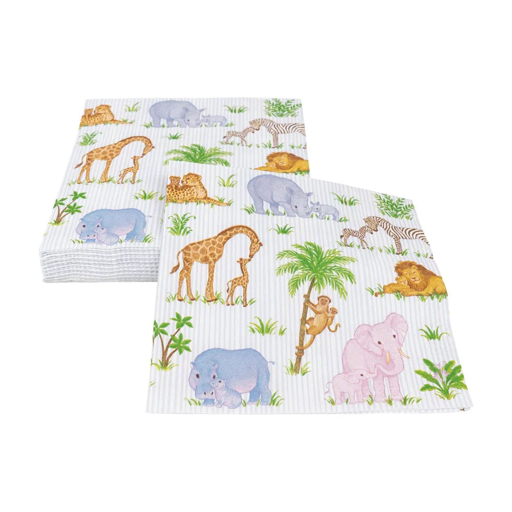 Caspari Paper Lunch Napkins - Safari Baby – 20pk - Image 3