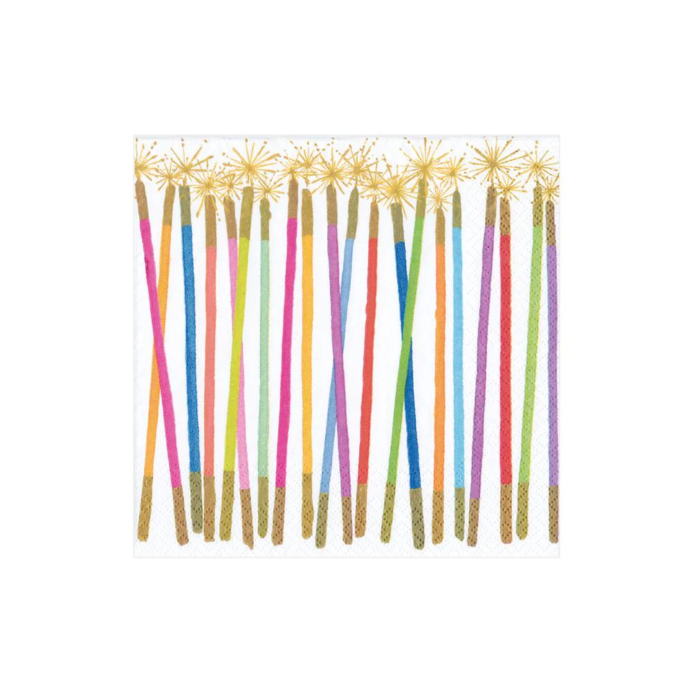 Caspari Party Candles Cocktail Napkins - 20pk