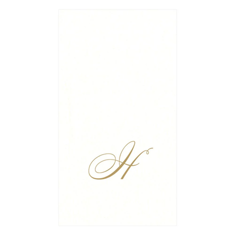 Caspari Pearl Initial Guest Towels – 24pk - Image 10
