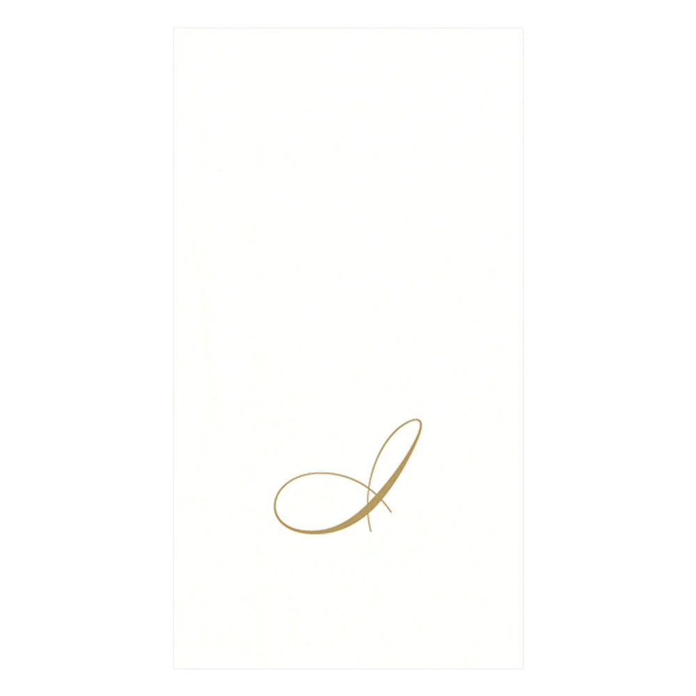 Caspari Pearl Initial Guest Towels – 24pk - Image 11