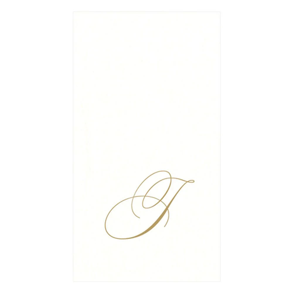 Caspari Pearl Initial Guest Towels – 24pk - Image 12