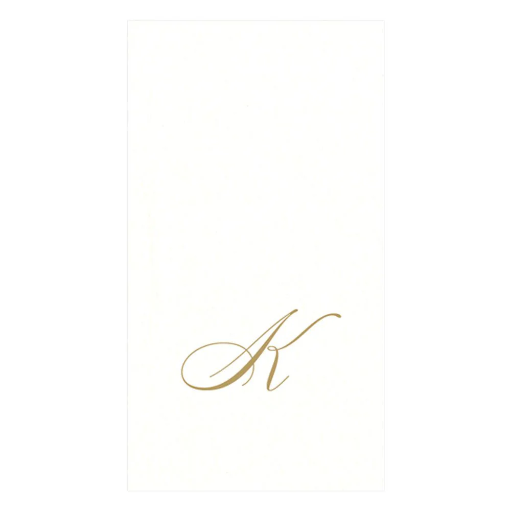 Caspari Pearl Initial Guest Towels – 24pk - Image 13