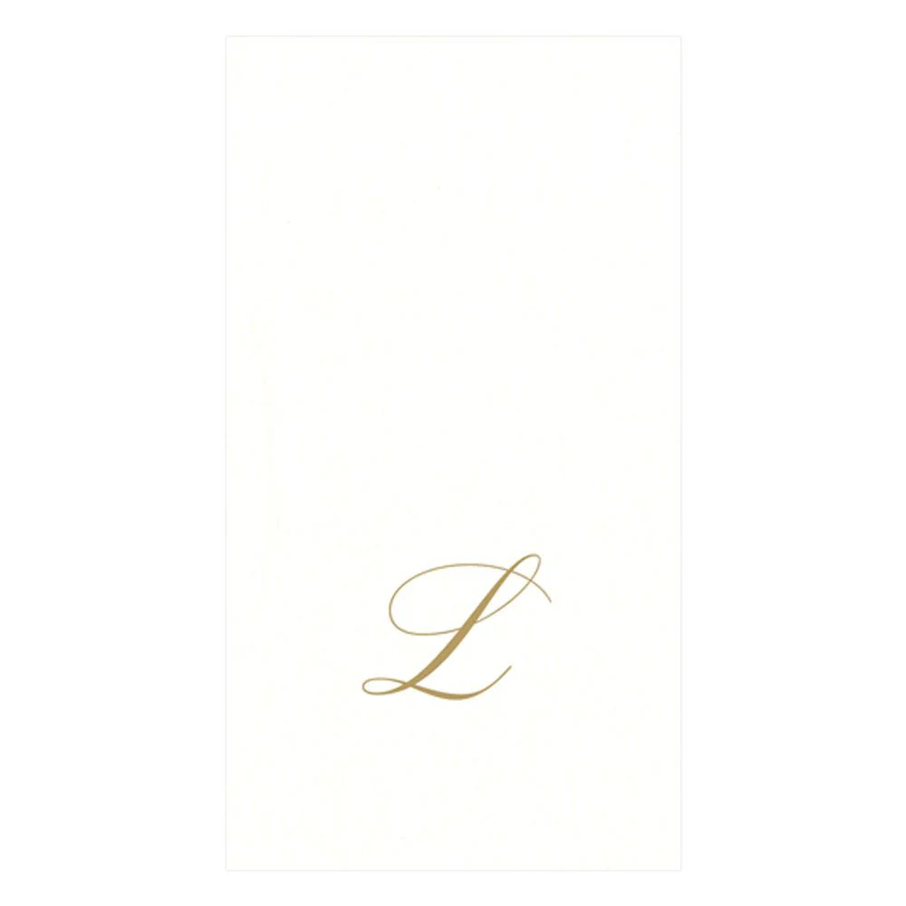 Caspari Pearl Initial Guest Towels – 24pk - Image 14