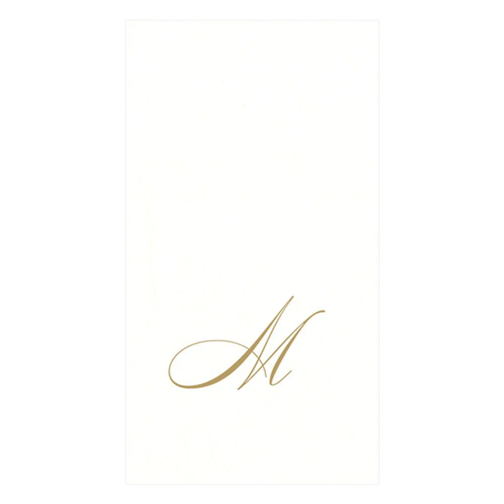 Caspari Pearl Initial Guest Towels – 24pk - Image 15