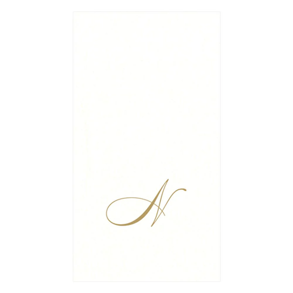 Caspari Pearl Initial Guest Towels – 24pk - Image 16
