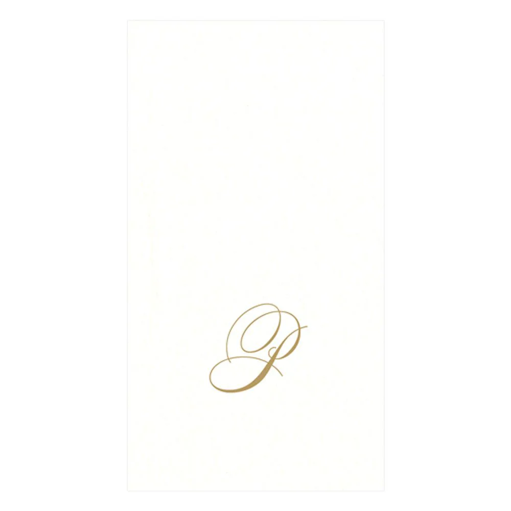 Caspari Pearl Initial Guest Towels – 24pk - Image 18