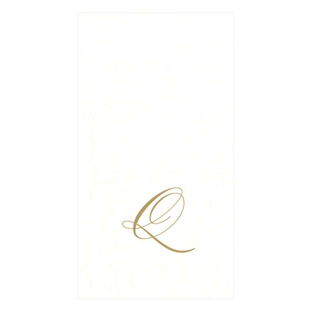 Caspari Pearl Initial Guest Towels – 24pk - Image 19