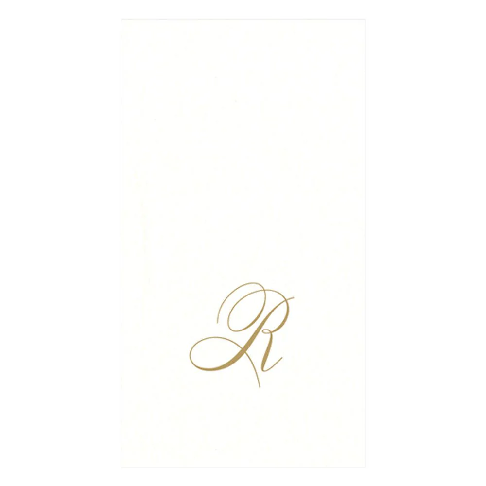 Caspari Pearl Initial Guest Towels – 24pk - Image 20