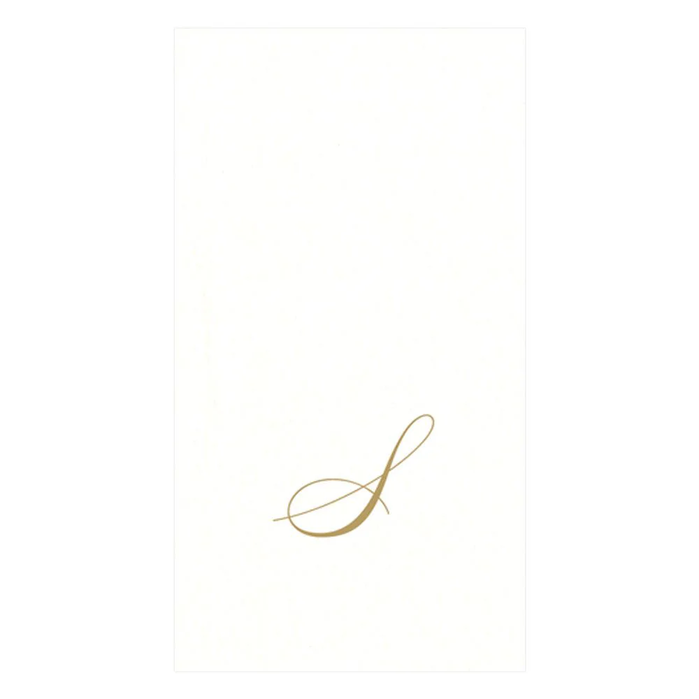 Caspari Pearl Initial Guest Towels – 24pk - Image 21