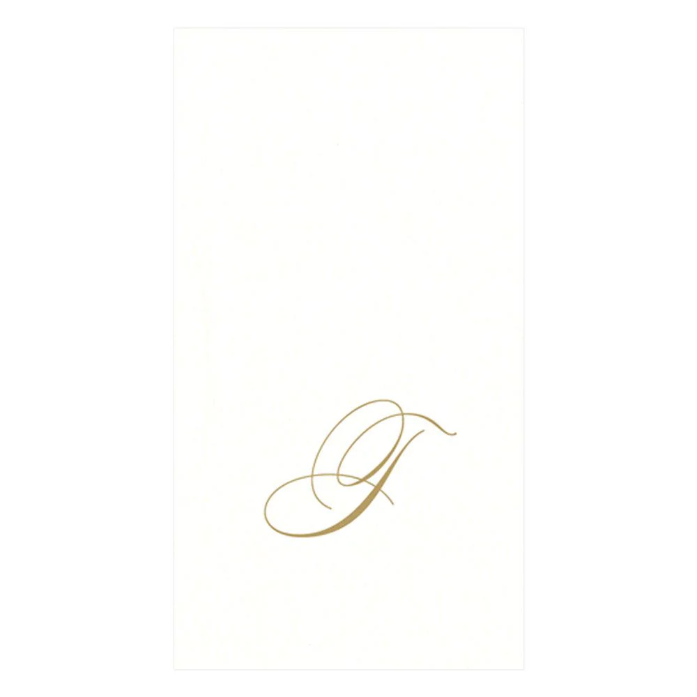 Caspari Pearl Initial Guest Towels – 24pk - Image 22