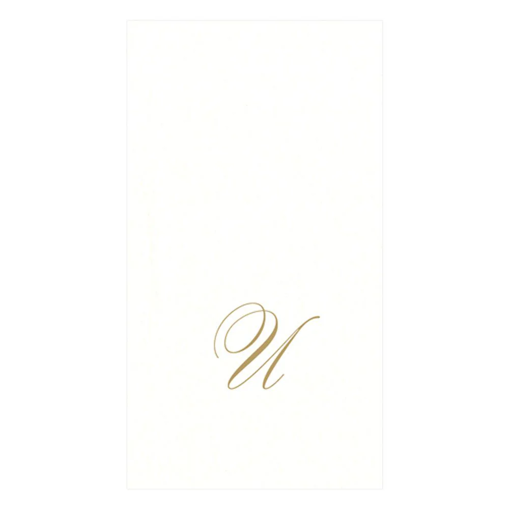Caspari Pearl Initial Guest Towels – 24pk - Image 23