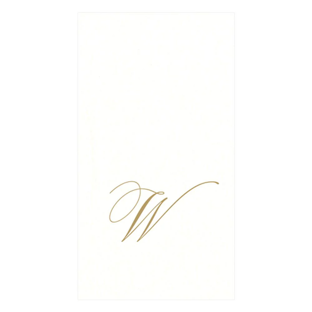 Caspari Pearl Initial Guest Towels – 24pk - Image 25
