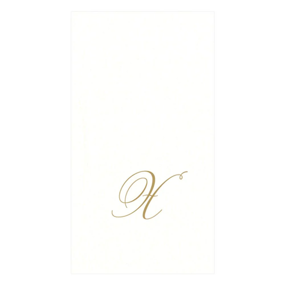 Caspari Pearl Initial Guest Towels – 24pk - Image 26