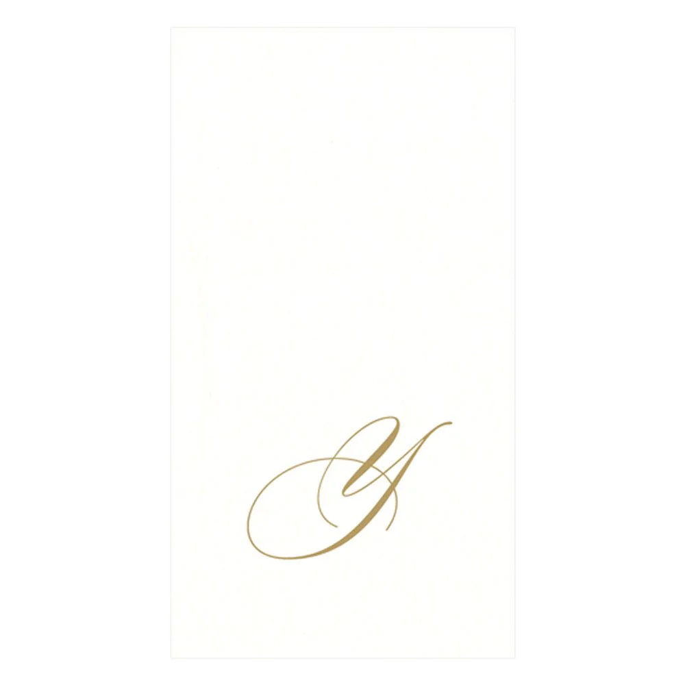 Caspari Pearl Initial Guest Towels – 24pk - Image 27