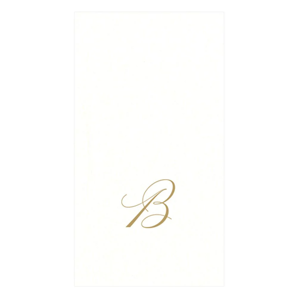 Caspari Pearl Initial Guest Towels – 24pk - Image 3
