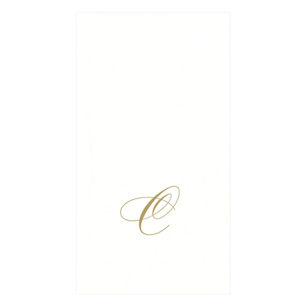 Caspari Pearl Initial Guest Towels – 24pk - Image 4