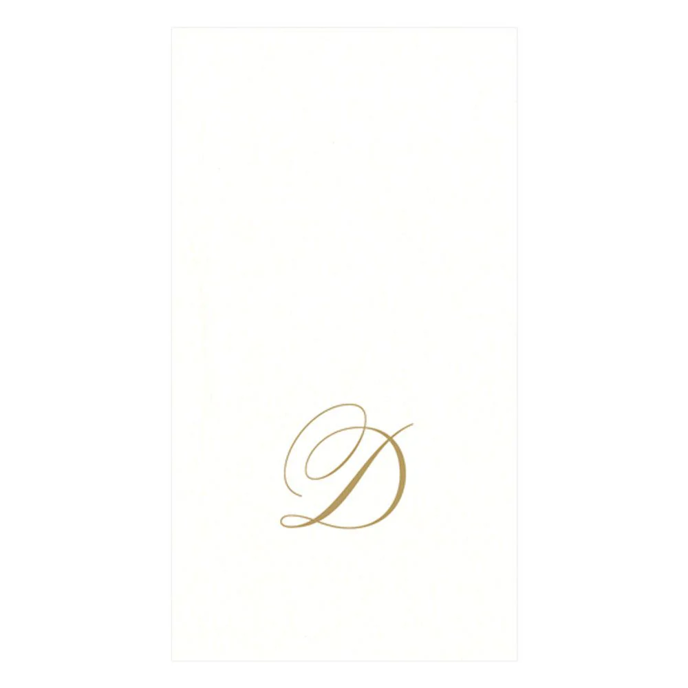 Caspari Pearl Initial Guest Towels – 24pk - Image 6