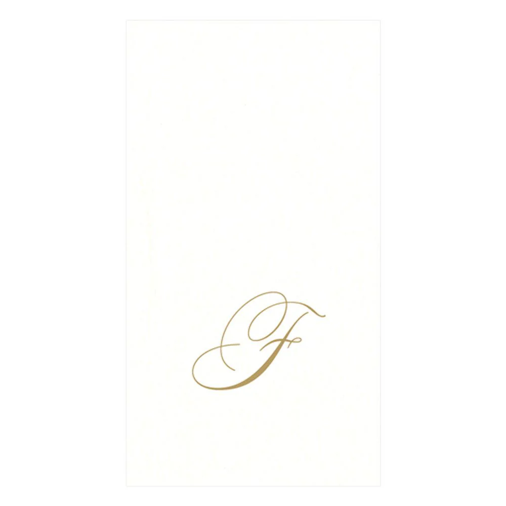Caspari Pearl Initial Guest Towels – 24pk - Image 8