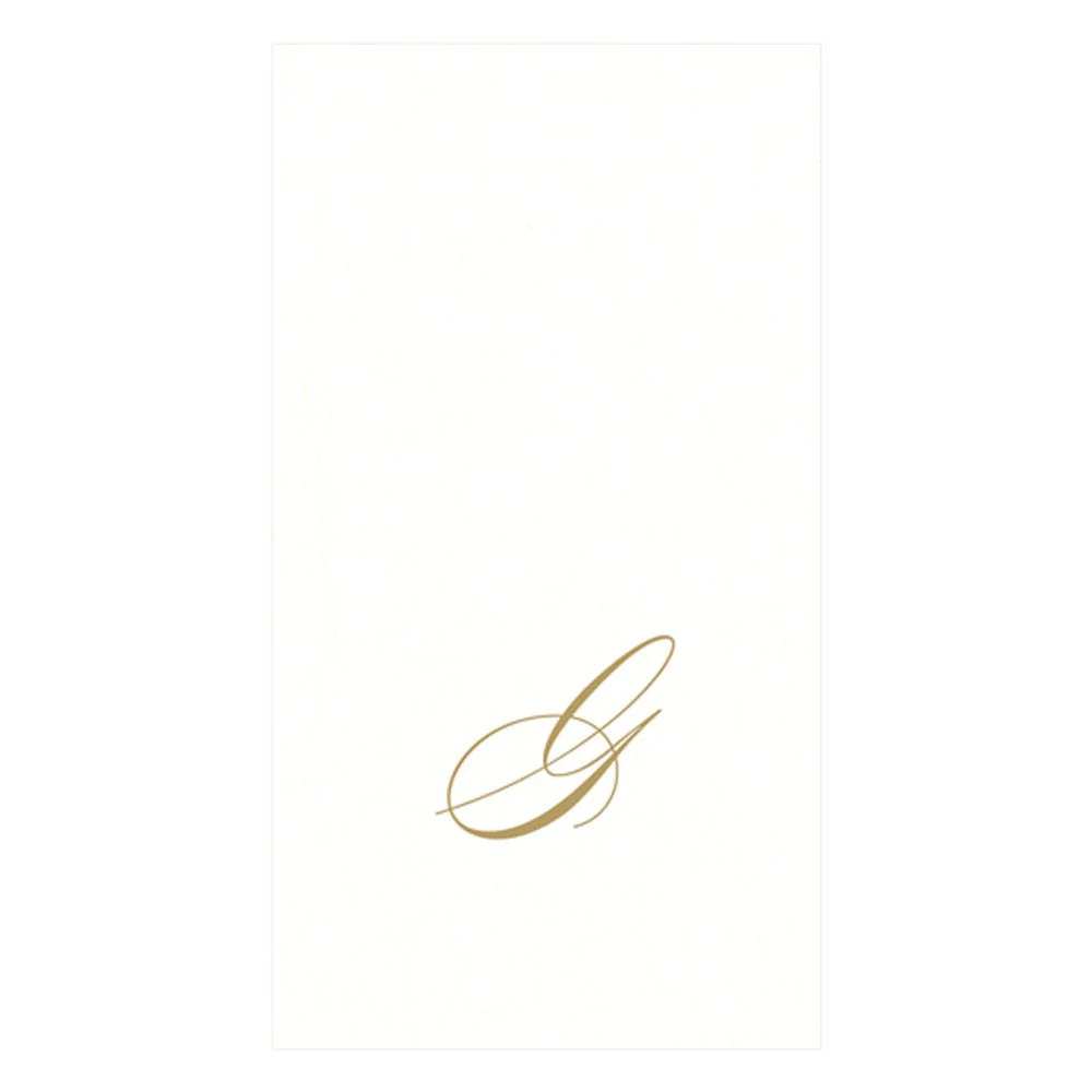 Caspari Pearl Initial Guest Towels – 24pk - Image 9