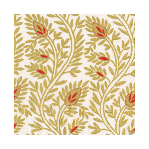 Caspari Samsara Cocktail Napkins - Gold - 20pk