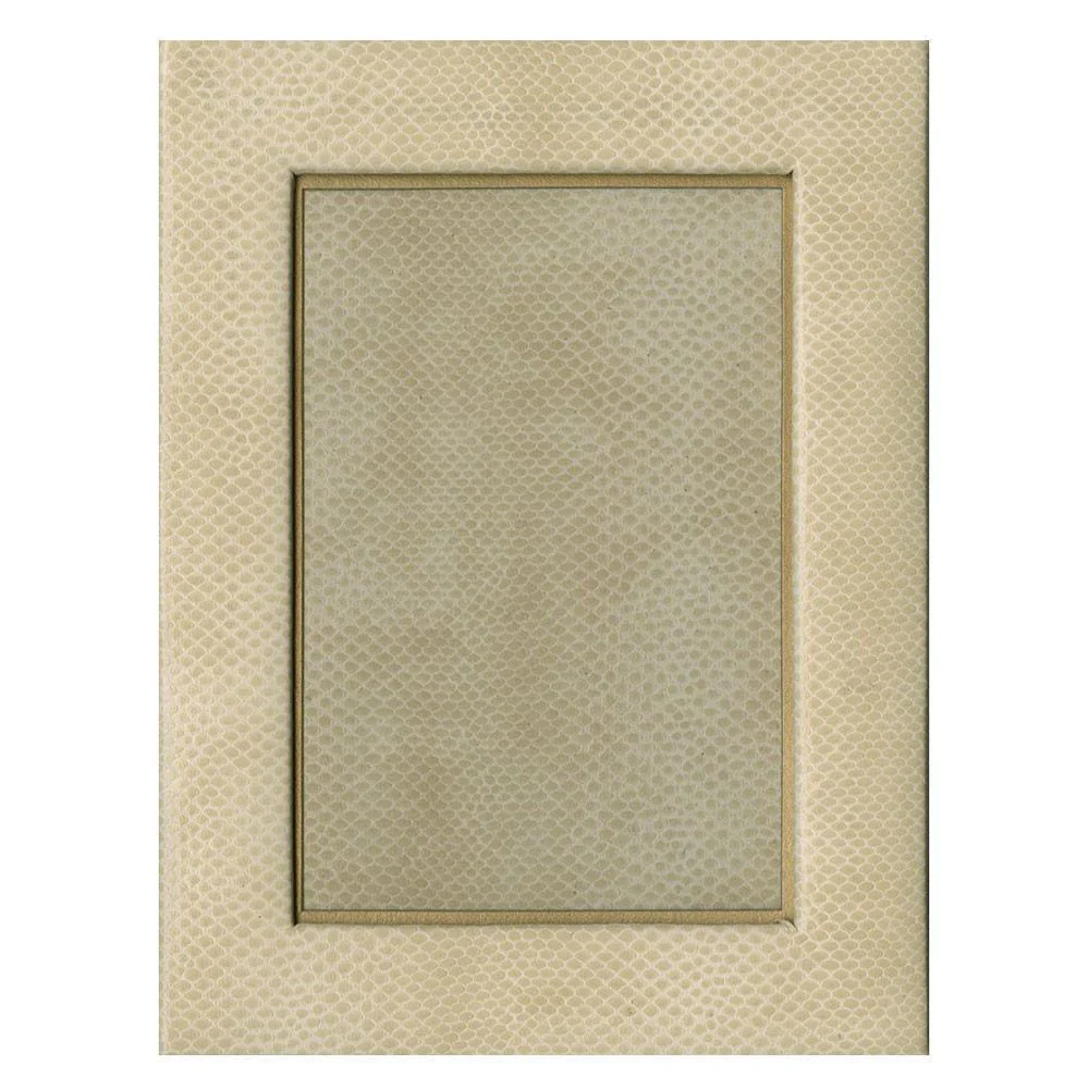 Caspari Snakeskin Photo Frame – Ivory – 4" x 6" - Image 2