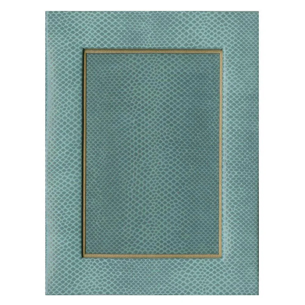 Caspari Snakeskin Photo Frame – Mist – 4" x 6" - Image 2