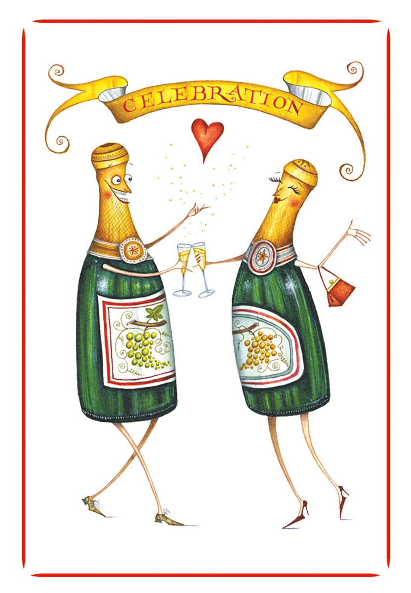 Caspari – Still Sparkling Anniversary Card – 1 Card & 1 Envelope