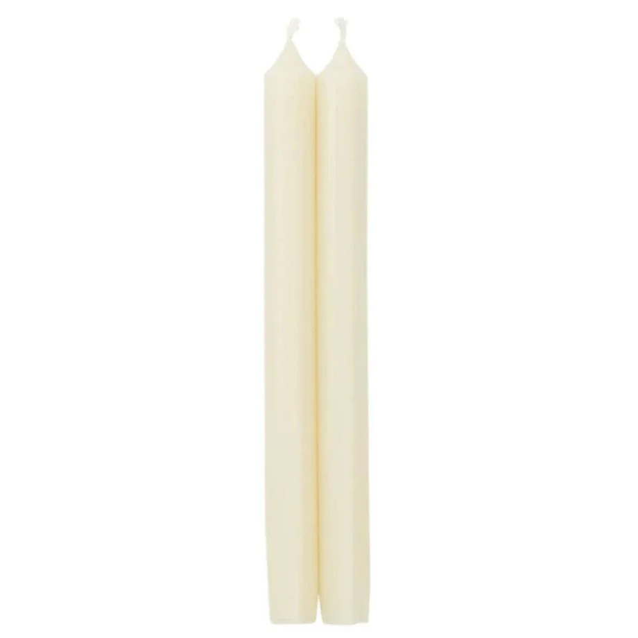 Caspari Tapered Candles in Ivory – 10inch – 2pk