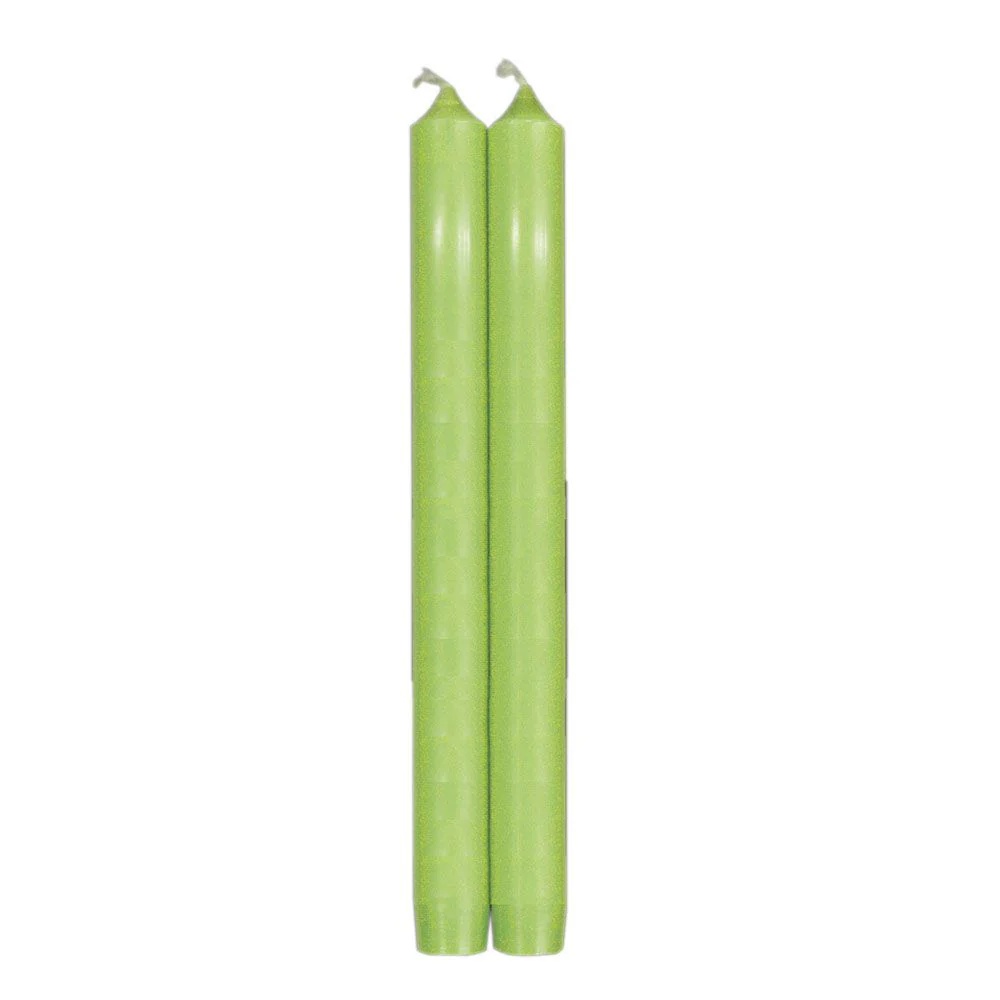 Caspari Tapered Candles in Spring Green β 10inch β 2pk