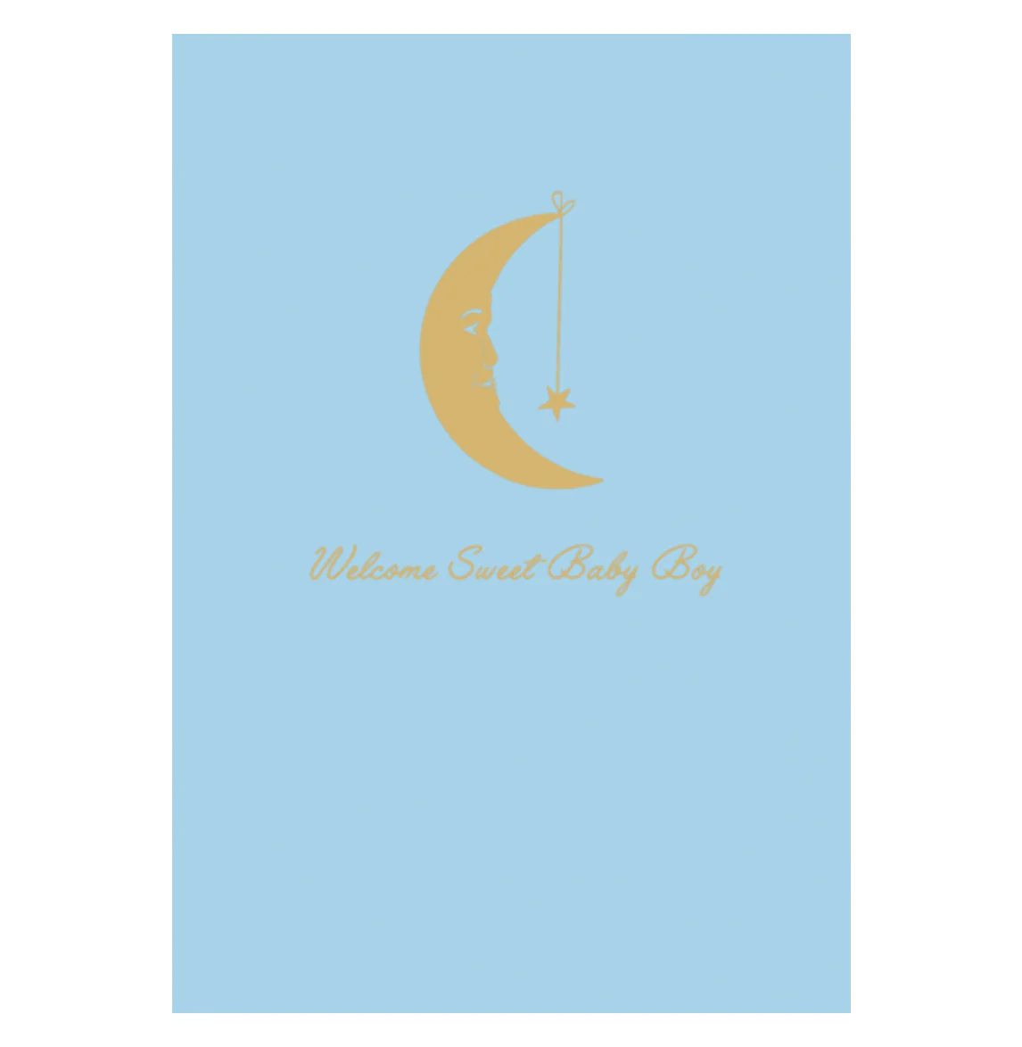 Caspari –  Welcome Sweet Baby Boy – Baby Card – 1 Card & 1 Envelope