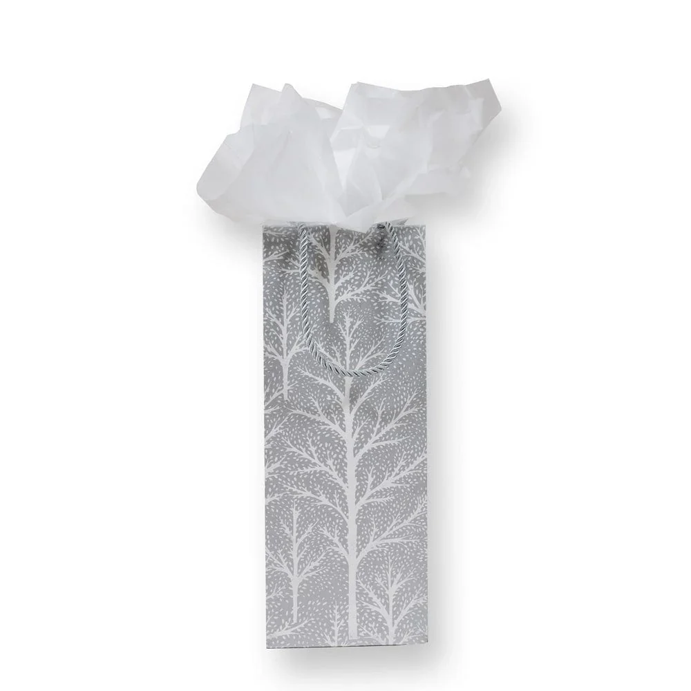 Caspari Winter Trees Wine & Bottle Gift Bag - Image 3