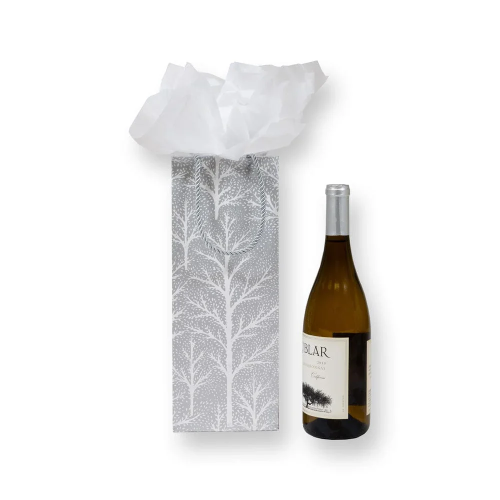 Caspari Winter Trees Wine & Bottle Gift Bag - Image 4