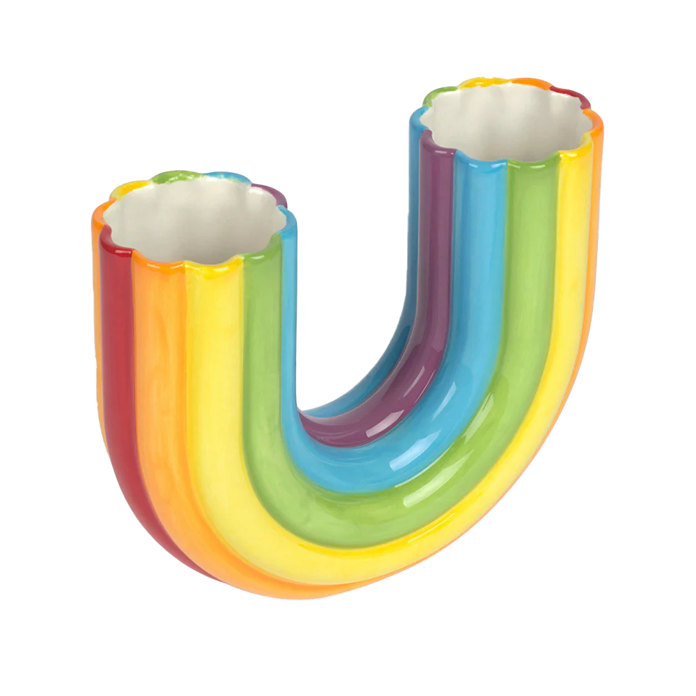 Ceramic Rainbow Double Vase - Image 2