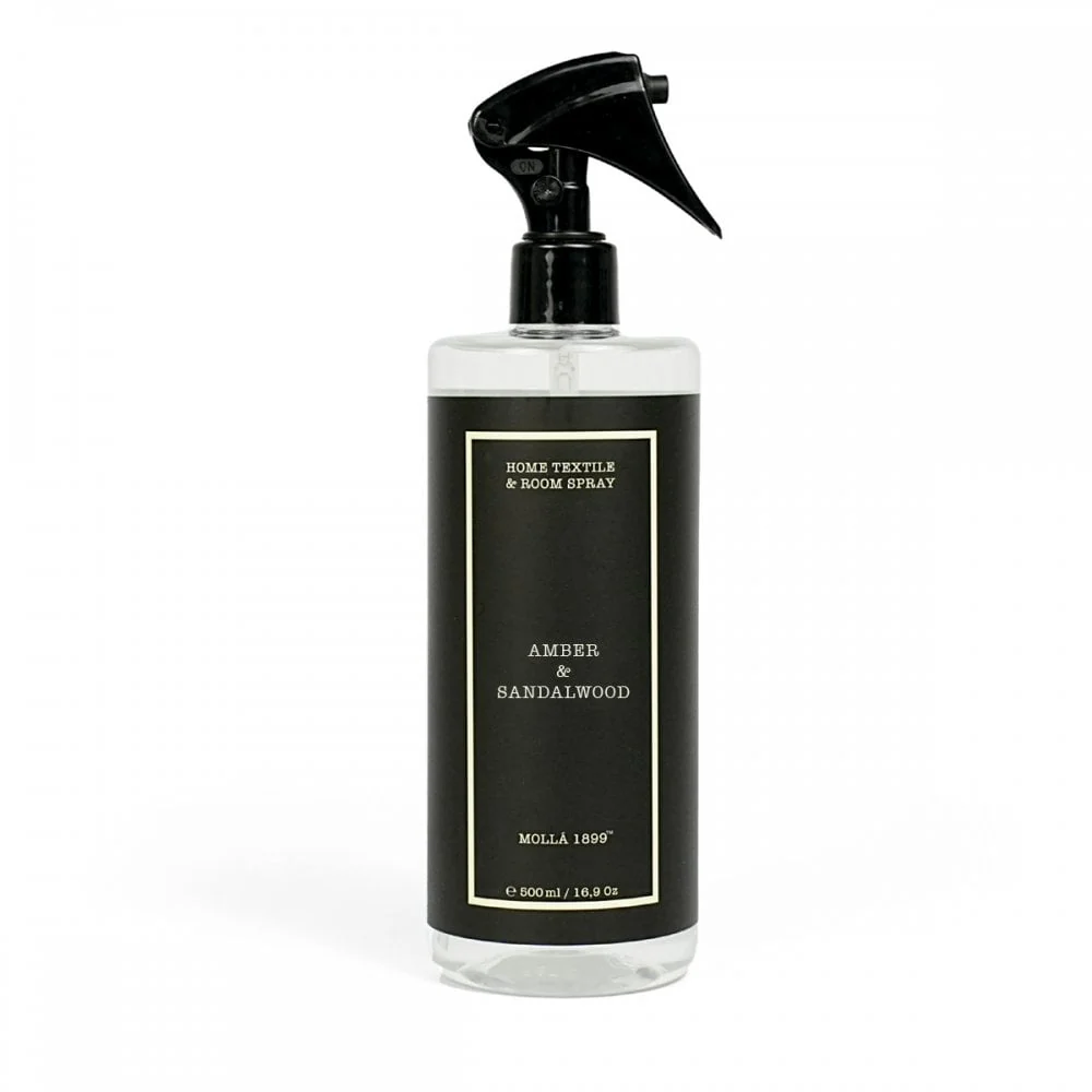 Cereria Molla Premium Home and Textile Spray – 16.9oz – Amber & Sandalwood