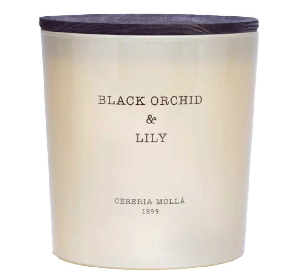 Cereria Molla Three Wick XL Candle –  Black Orchid & Lily – 21oz.