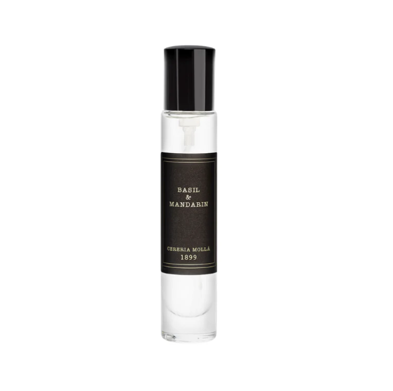 Cereria Molla Travel Size Room Mist & Body Spray – .5oz – Basil & Mandarin - Image 2