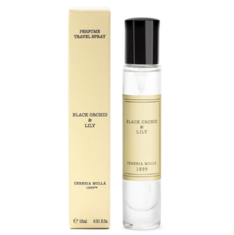 Cereria Molla Travel Size Room Mist & Body Spray – .5oz – Black Orchid & Lily