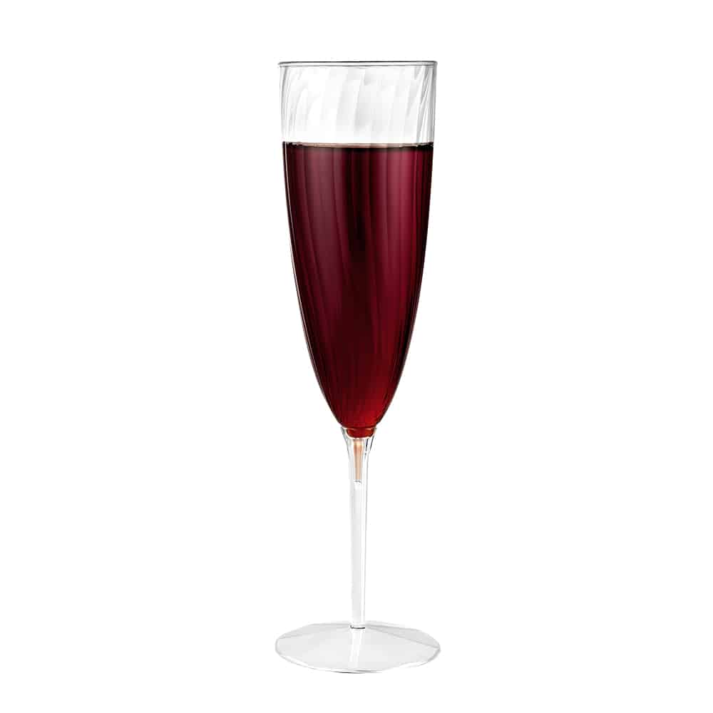Champagne Flute Plastic Disposable Glasses – 6 oz – 8 Count - Image 2