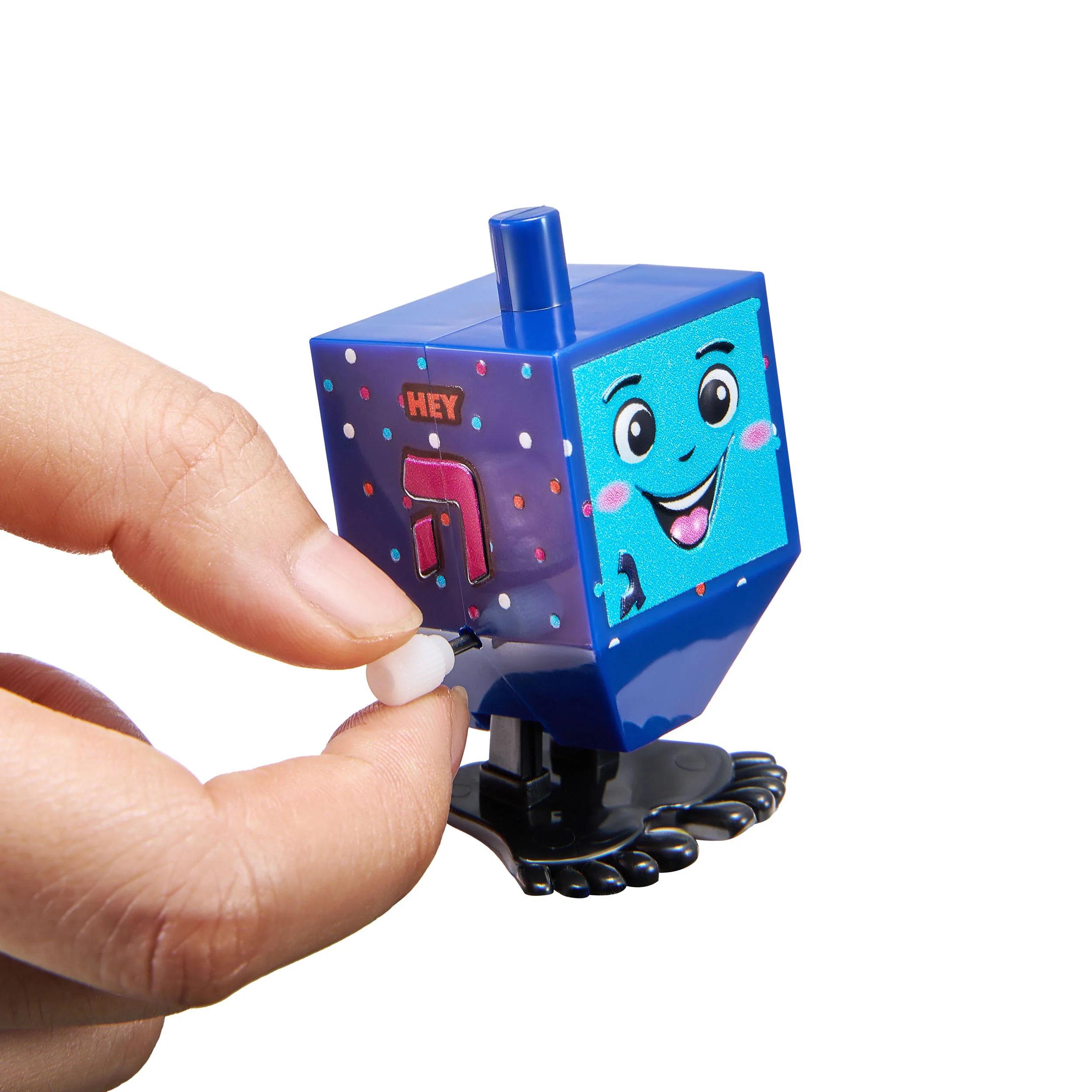 Chanukah Wind Up Jumping Dreidel – 2.5" x 1.25" - Image 2