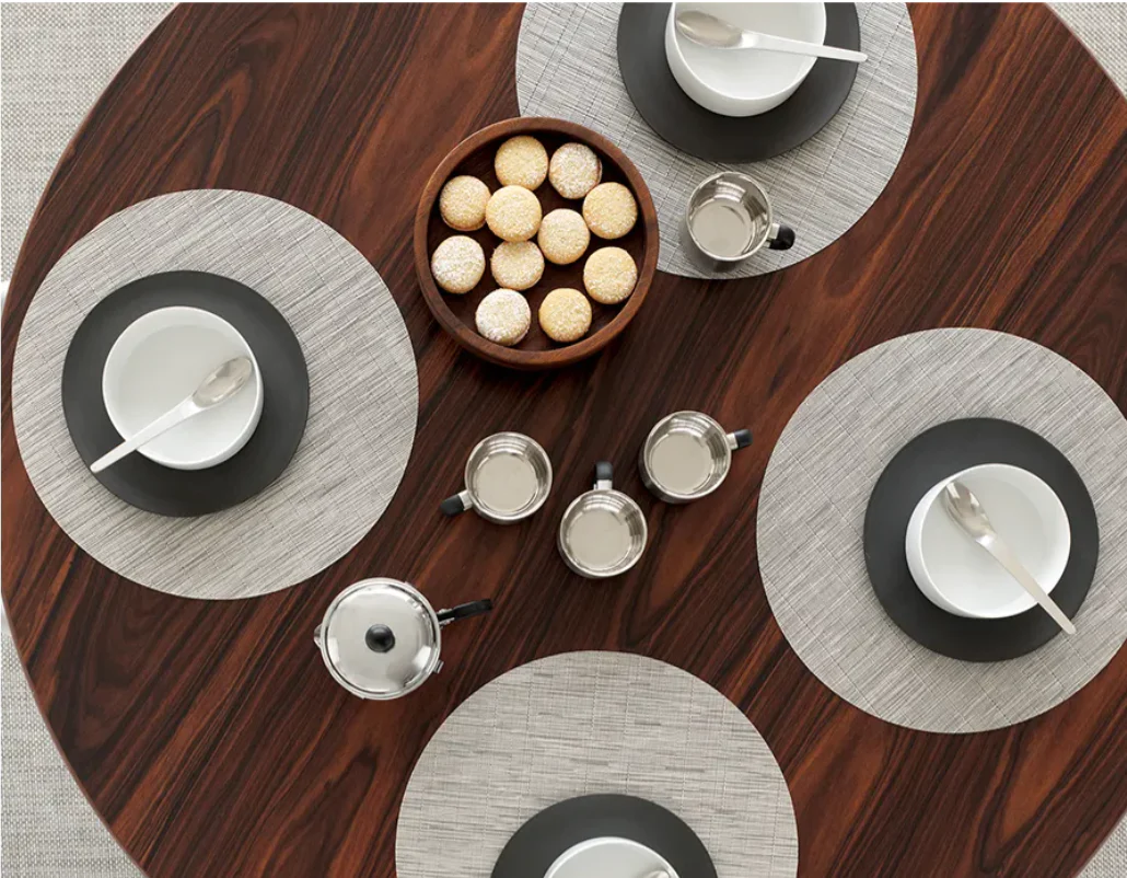 Chilewich Bamboo Round Placemat β Moonlight - Image 2