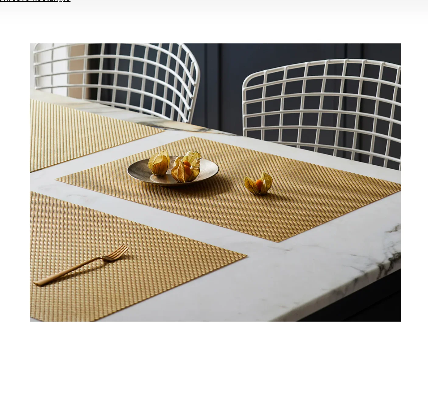 Chilewich Basketweave Placemat – Gilded - Image 2