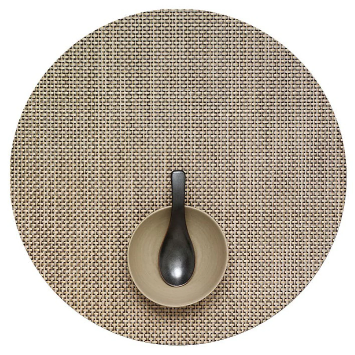 Chilewich Basketweave Round Placemat – Latte
